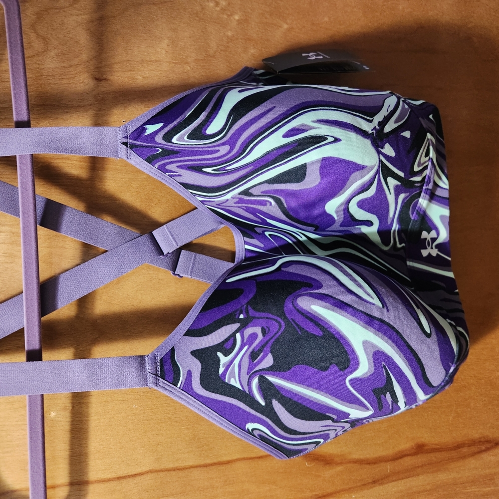 Purple and Black Swirl Bikini Top